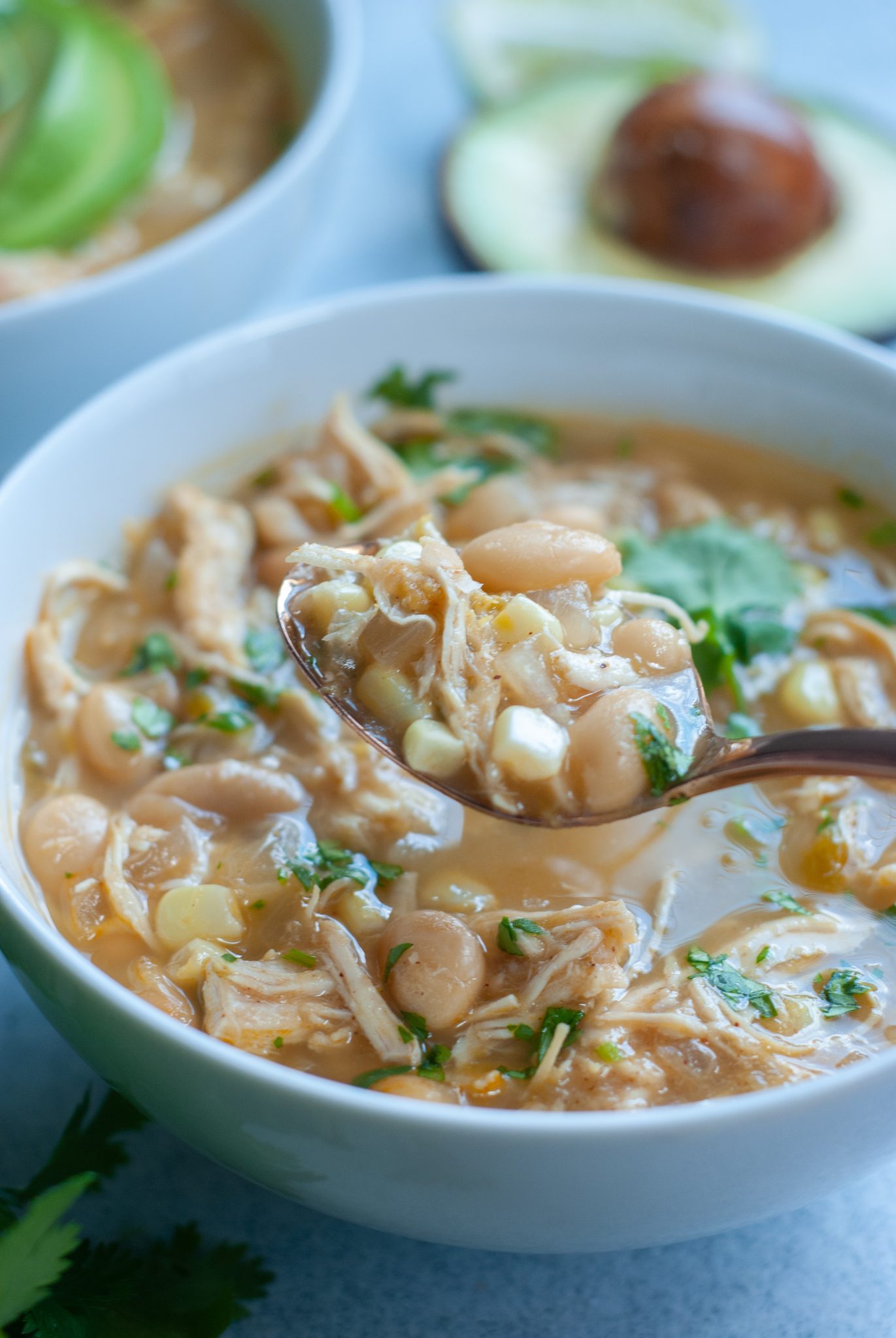Slow Cooker White Chicken Chili Macrostax