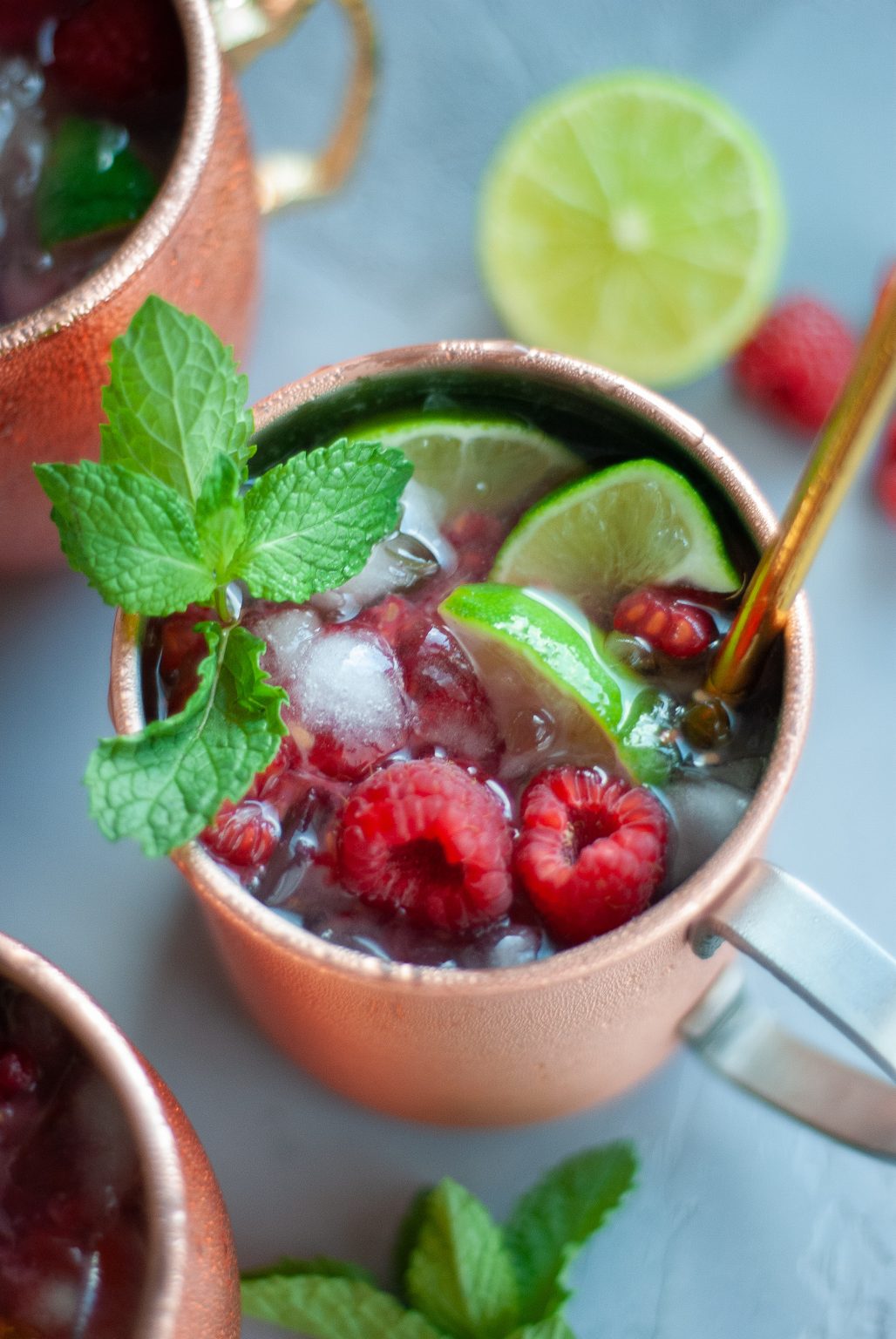 Raspberry Mule Mocktail Macrostax