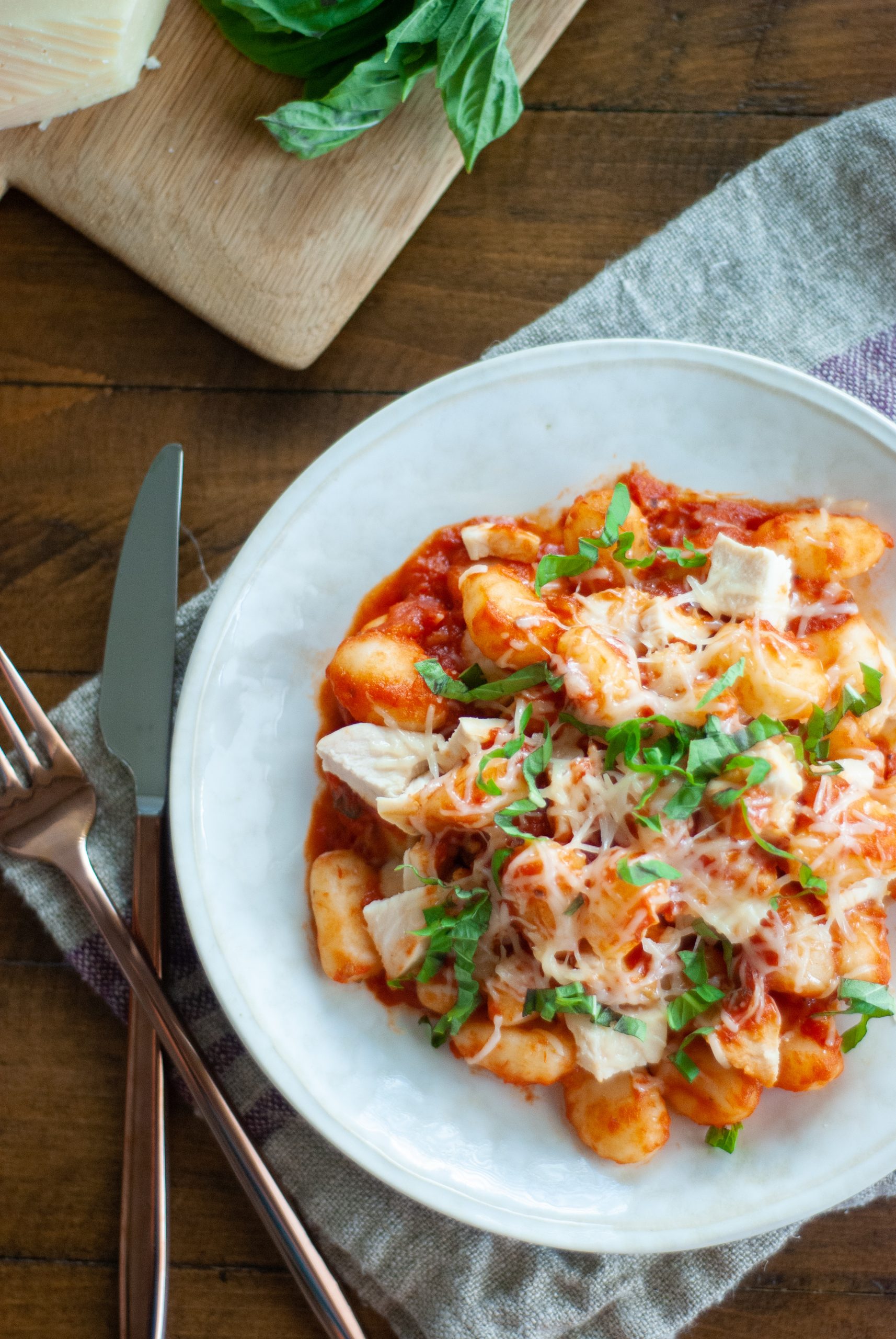Cheesy Gnocchi with Chicken and Marinara Macrostax