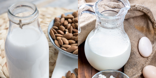 Macrostax Almond Milk vs. Whole Milk