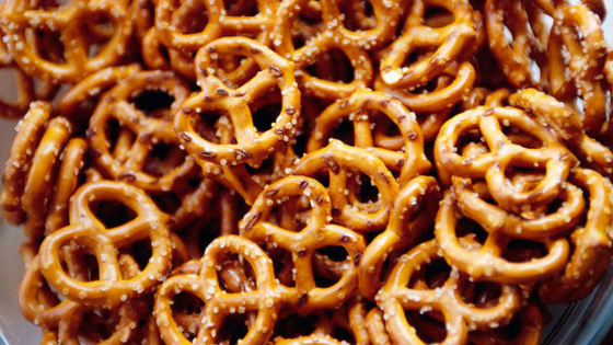 pile of pretzel snacks