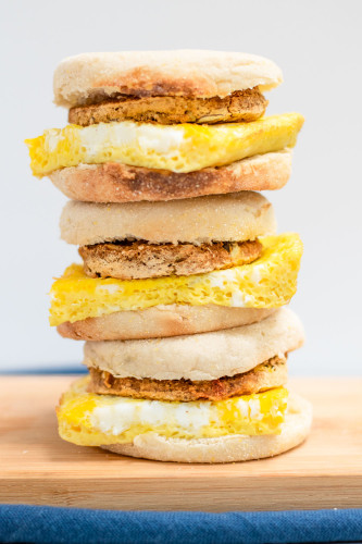 Black Bean Burger Breakfast Sandwich