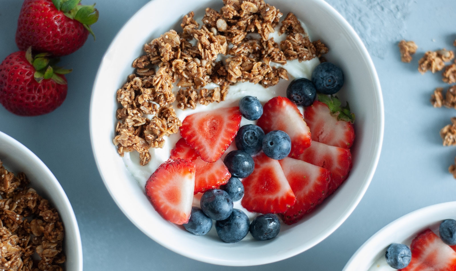 Easy Greek Yogurt Parfait with fruit and granola