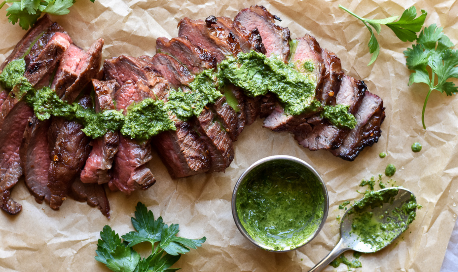 Grilled Flank Steak with Chimichurri Sauce Recipe