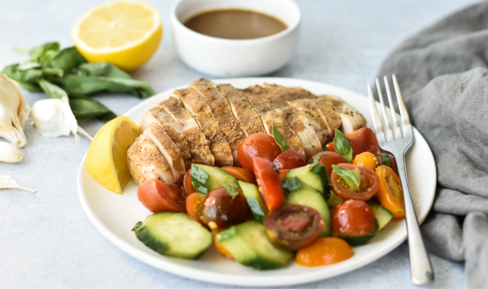 Blog Featured Image - Heirloom Tomato Salad with Balsamic Chicken