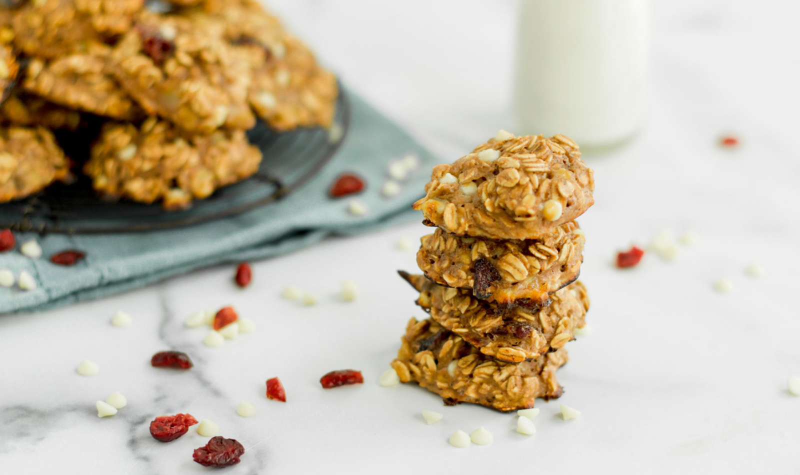 Blog Featured Image - High Protein White Chocolate Cranberry Cookies