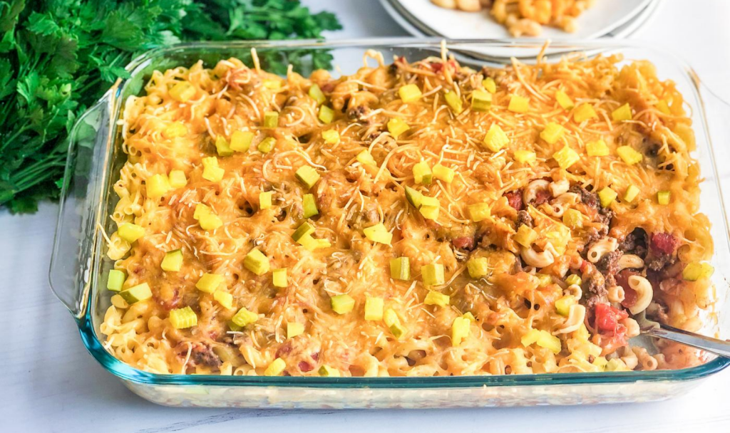 Lightened Up Cheeseburger Casserole - Macrostax