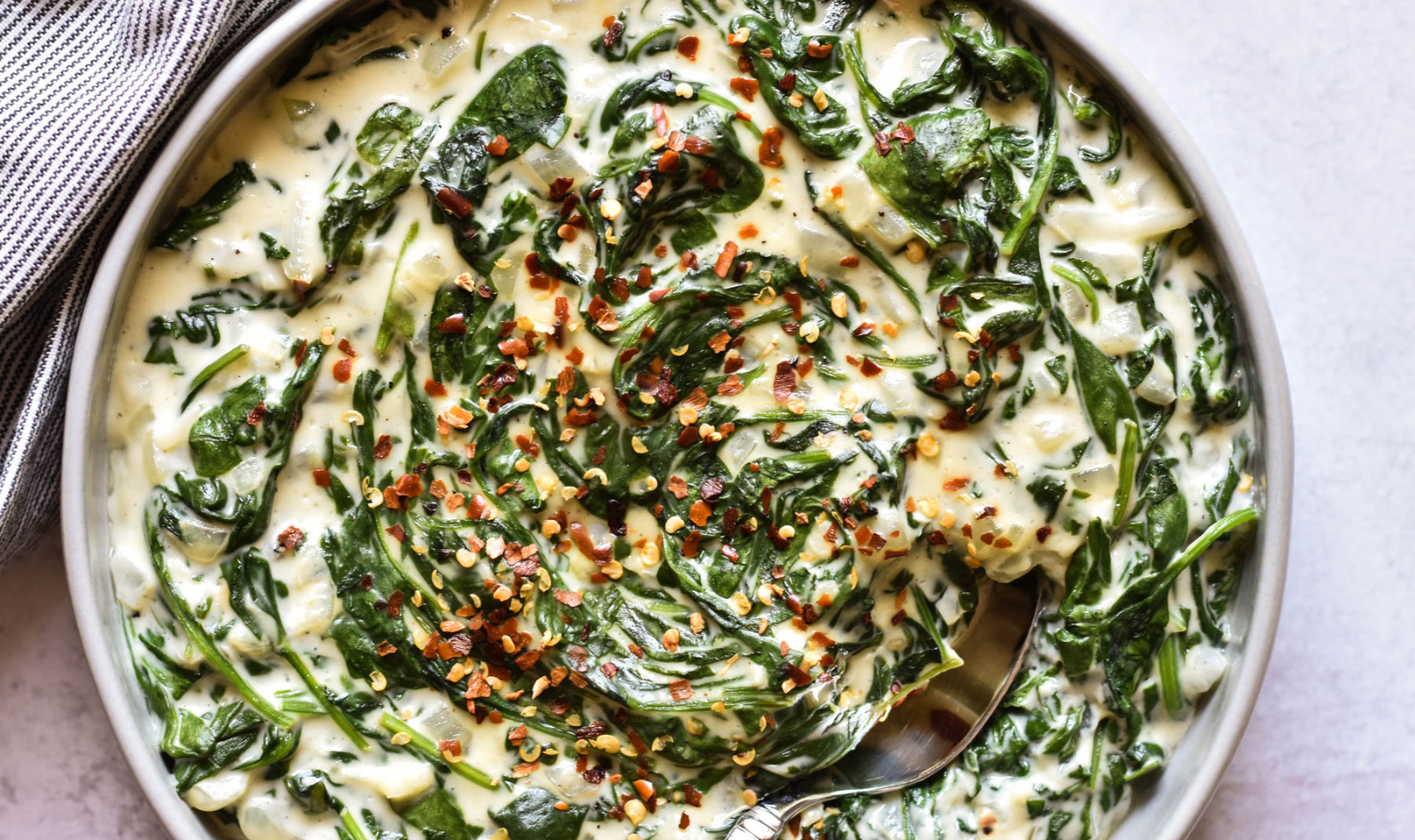 Blog Featured Image - Lightened Up Creamed Spinach