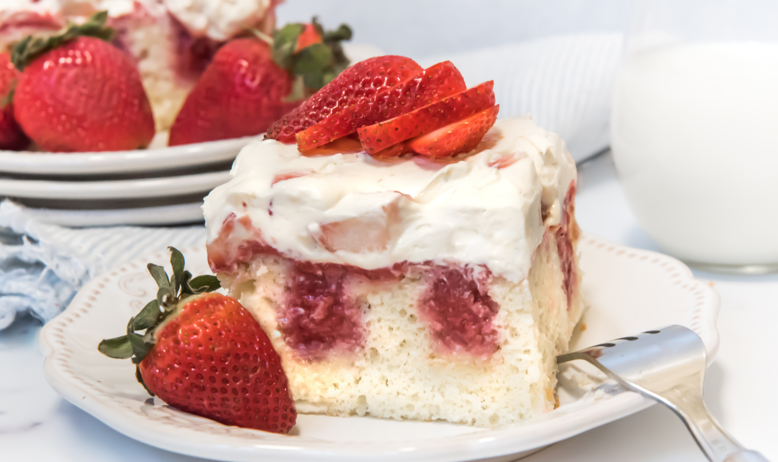 Blog Featured Image - Strawberry Poke Cake