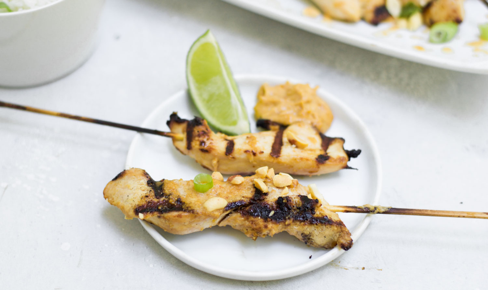 Blog Featured Image - Thai Chicken Satay with Peanut Dipping Sauce
