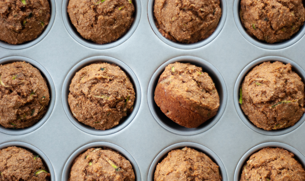 1-Bowl Zucchini Muffins - Macrostax