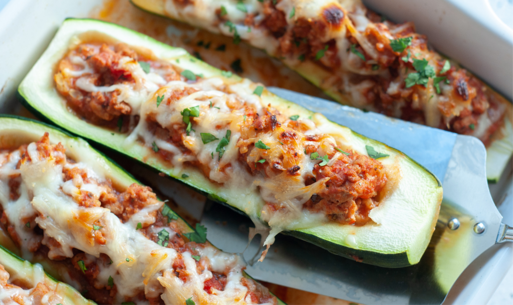Italian Stuffed Zucchini - Macrostax
