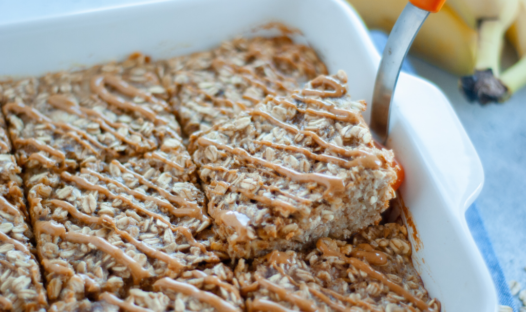 PB Banana Protein Oatmeal Squares - Macrostax