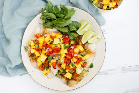 Macrostax Cajun Tilapia with Mango Salsa