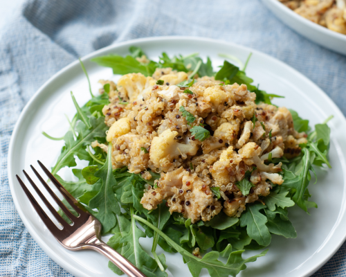 IG aspect Landscape - Curried Cauliflower and Quinoa