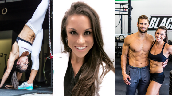 fit woman and man posing in different photos