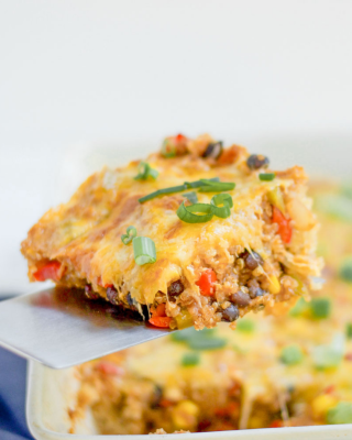 Portrait - Black Bean Enchilada Casserole