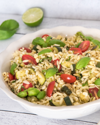 Portrait - Corn and Zucchini Orzo Salad