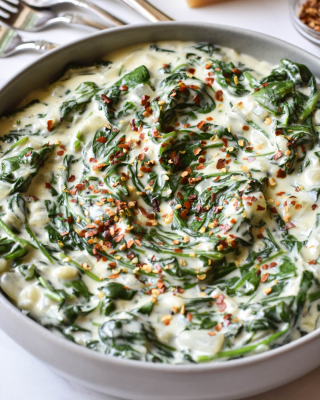 Portrait - Lightened Up Creamed Spinach