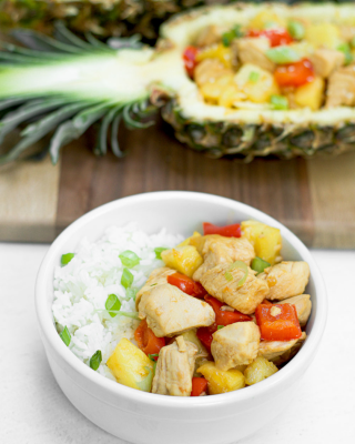 Portrait - Pineapple Teriyaki Chicken with Coconut Rice