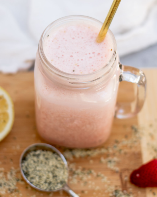 Portrait - Strawberry Lemonade Protein Smoothie