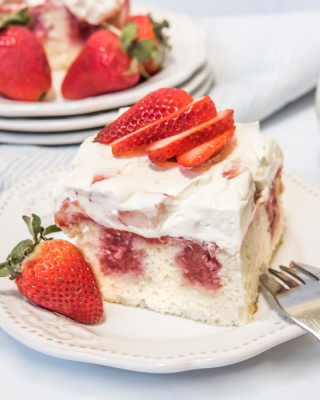 Portrait - Strawberry Poke Cake