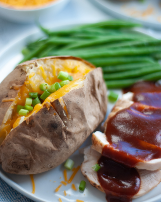 Portrait - blog - BBQ Chicken with Baked Potato and Veggies