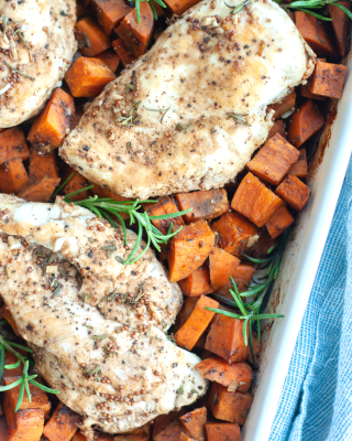 Portrait - blog - Balsamic Baked Chicken and Sweet Potato