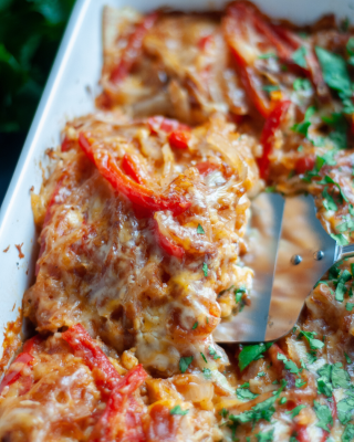 Portrait - blog - Chicken Enchilada Casserole