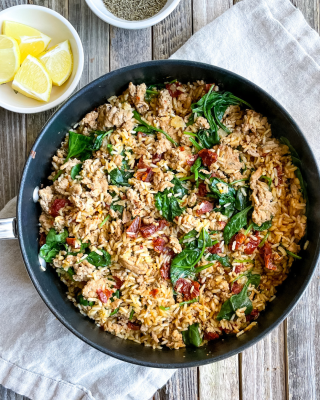 Portrait - blog - Greek Turkey and Rice Skillet