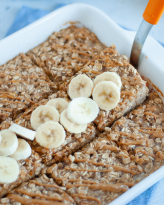 Portrait - blog - PB Banana Protein Oatmeal Squares