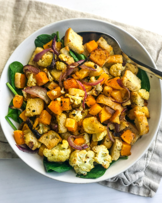 Portrait - blog - Roasted Vegetable Panzanella Salad