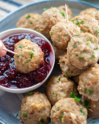 Portrait - blog - Turkey Stuffing Meatballs