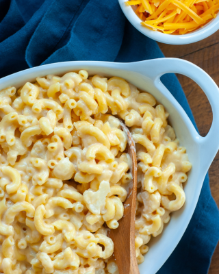 Portrait - blog - Lightened Up Mac and Cheese