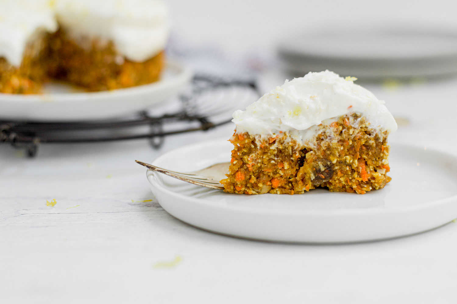 Raw Carrot Cake with Cream Cheese Frosting 