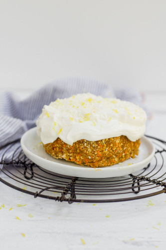 Raw Carrot Cake with Cream Cheese Frosting 