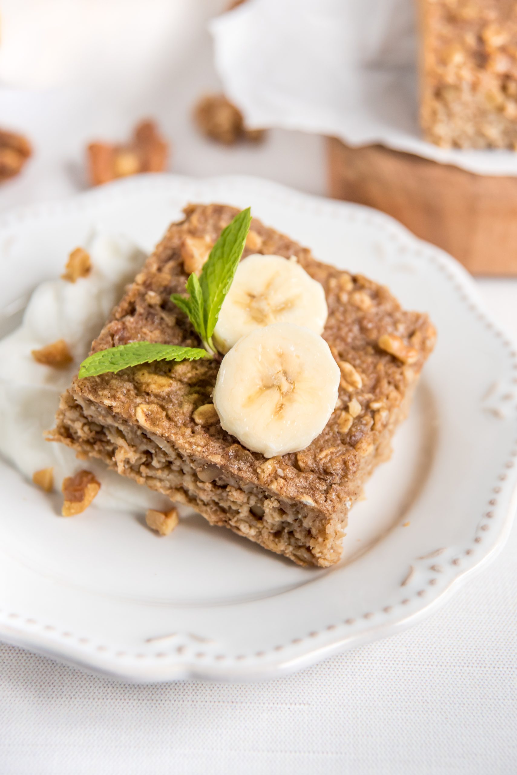Banana Bread Oatmeal Bars Macrostax