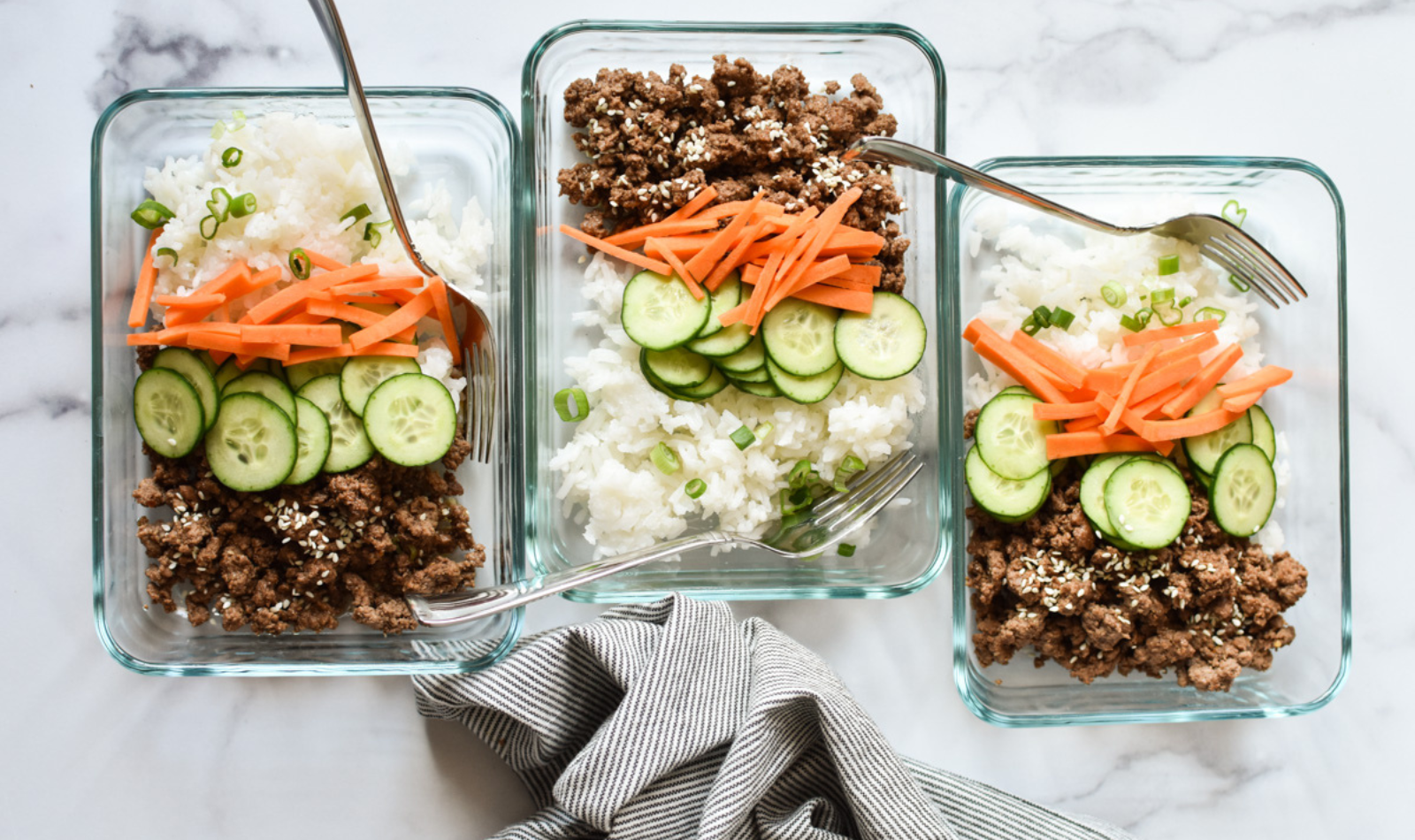 Korean Beef Meal Prep Bowls - Destination Delish