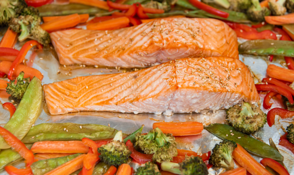 Sheet Pan Sesame Ginger Salmon - Macrostax