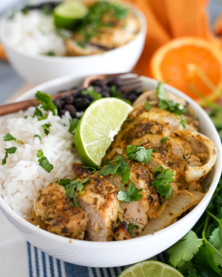 Cuban Chicken Rice Bowl