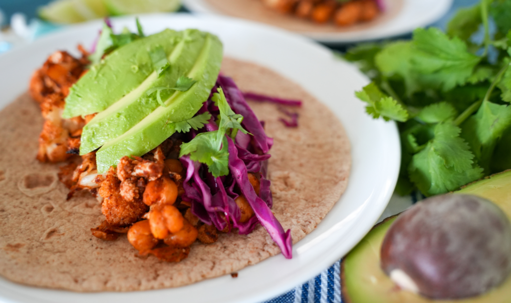 Roasted Cauliflower Chickpea Tacos Macrostax
