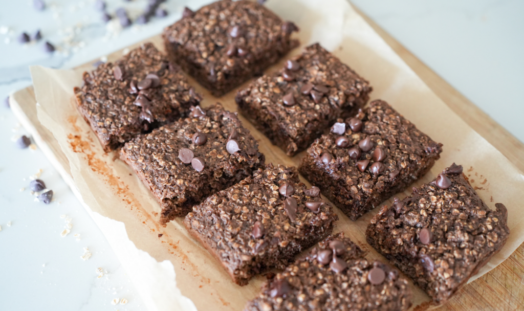 Baked Brownie Breakfast Bars Macrostax