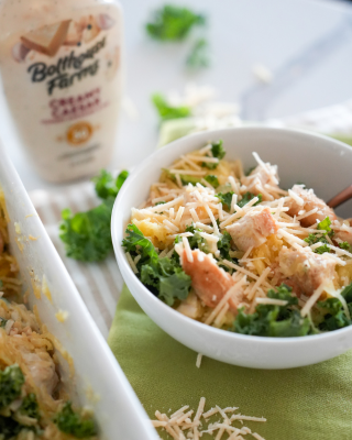 Chicken Caesar Spaghetti Squash